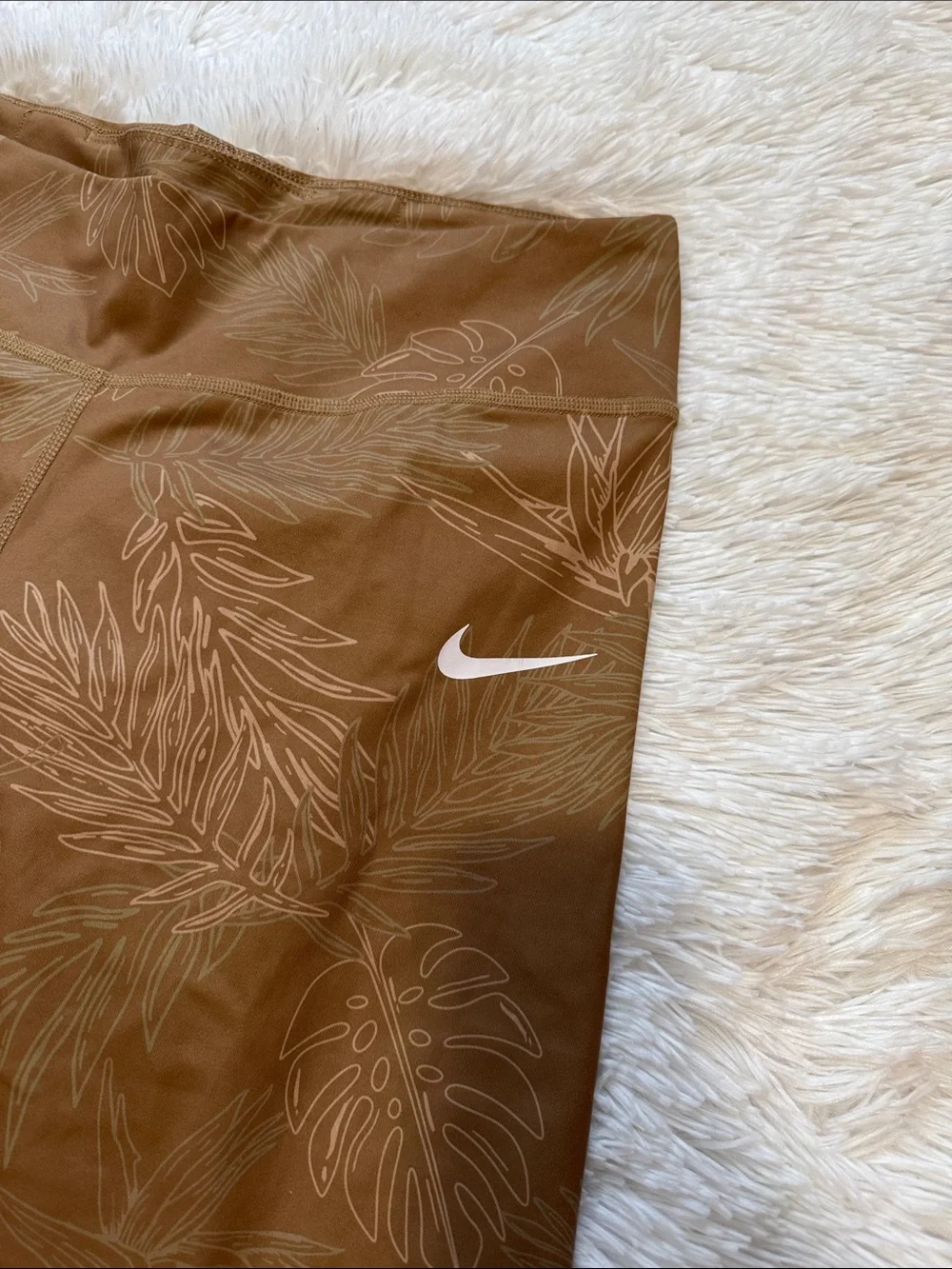 Nike Dri-Fit Biker Shorts Tropical Leaves Print Size XXL